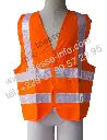 Gilet à poche orange bande Pvc