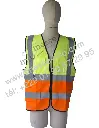 Gilet à poche jaune orange 
