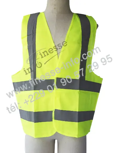 Gilet_chantier_4 bandes_vert_fluo