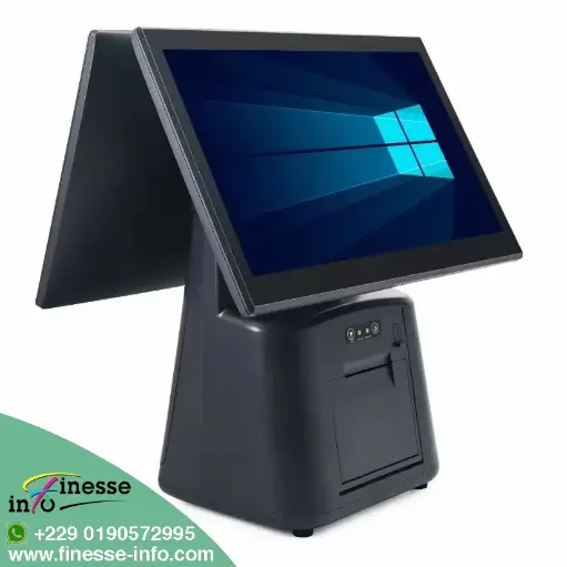 [Ordi_pos_001] Ordinateur toute en un double écran plus Imprimante POS  